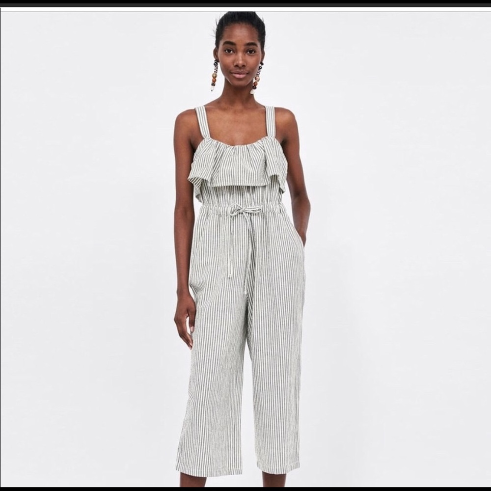 Zara Striped Jumpsuit